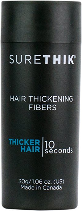 SureThik Hair Thickening Fiber, 100% Organic Keratin Natural Building Fibers, 30 G, Medium Brown