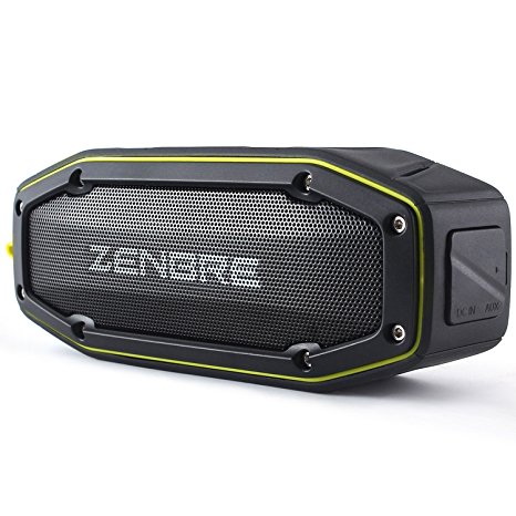 Bluetooth Speakers, ZENBRE D6 2x5W Wireless Portable Speakers V4.1 with Waterproof IPX6, 18h Play-time, Super Loud Sound with Bass Resonator(Yellow)