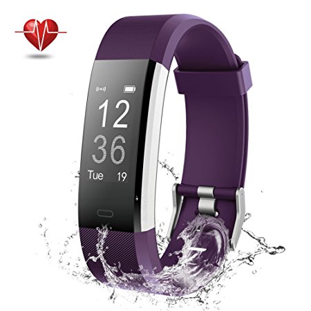 Fitness Tracker NOVETE Bluetooth 4.0 Heart Rate Monitor Bracelet IP67 Waterproof Touch Screen Smart Wristband Pedometer Sports Activity Tracker Smart Watch for Android and IOS Smartphon