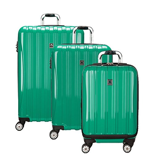 Delsey Luggage Aero 3 Piece Polycarbonate Hardside Spinner Luggage Set