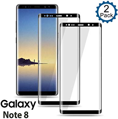 Galaxy Note 8 Screen Protector [2-Pack], Tempered Glass Screen Protector [Case-Friendly][No Bubbles][Easy to Install][Anti Fingerprint][Full Coverage] Screen Protector Compatible Samsung Galaxy Note 8
