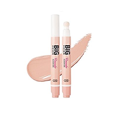 Etude House Big Cover Cushion Concealer Spf30 Pa   (Peach Pink) for Dark Circle N Under Eye Cover Up