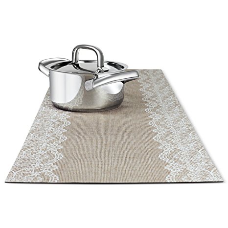 Trivetrunner :Decorative Trivet and Kitchen Table Runners Handles Heat Up to 300F, Anti Slip, Hand Washable, and Convenient for Hot Dishes and Pots,Hand Washable (Jute)