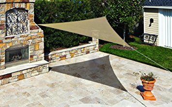 Coolaroo Ready to Hang Shade Sail Canopy 11 Foot 10 Inch Triangle - Southern Sunset