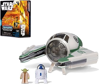 STAR WARS Micro Galaxy Squadron Jedi Starfighter (Yoda) Mystery Bundle - 3-Inch Light Armor Class Vehicle and Scout Class Vehicle with Accessories - Amazon Exclusive