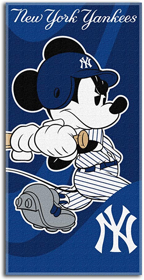 Officially Licensed MLB & Mickey Cobranded "Wind Up" Absorbent Beach Towel, Towels, 30" x 60"