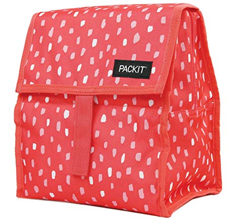 PackIt Freezable Lunch Bag with Zip Closure, Melon Spritz