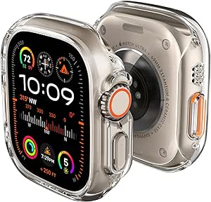 Spigen Thin Fit Coque Compatible avec Apple Watch Ultra 2 (2023) / Ultra (2022) 49mm - Transparent