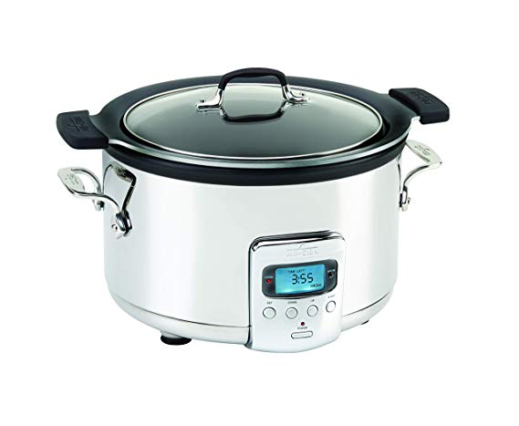 All-Clad SD712D51 4 Quart Deluxe Slow Cooker, Stainless Steel