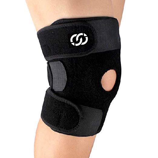 CompressionGear Patella Stabilizing Knee Brace with Side Stabilizers for Arthritis, Best Joint Pain Relief, Torn Meniscus Support, Injury Recovery & Prevention, Adjustable Straps Breathable Neoprene