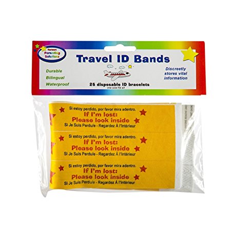 Travel ID bands (25/package)