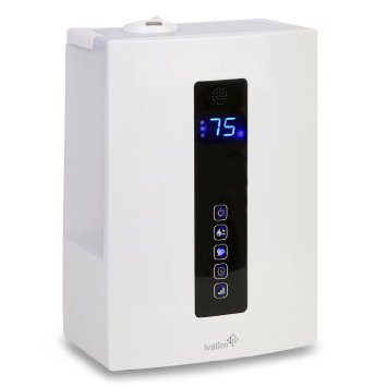 Digital Humidifier with LED Display Ultrasonic Cool and Warm Mist with Digital Humidity Mist Level Control and Timer Settings  LED Nightlight Zero Noise  Auto Shut-off Function