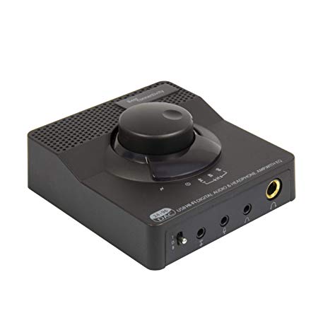 Syba Sonic 24bit 96KHz USB DAC Stereo Headphone Amplifier 2 Stage EQ Digital/Coaxial Output and RCA Output