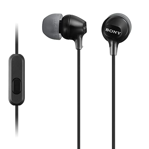 Sony MDR-EX15AP EX Stereo Headphones with Mic (Black)