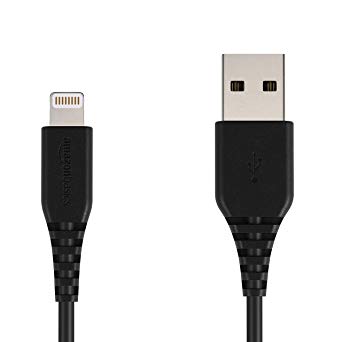 AmazonBasics Lightning to USB A Cable for iPhone and iPad - MFi Certified - 6 Feet (1.8 Meters) - 12 Pack - Black