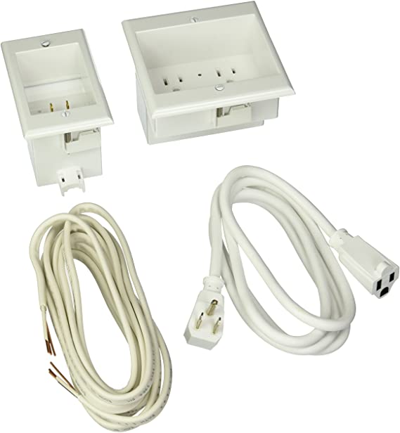 PowerBridge Solutions TWO-PRO-12 Dual in-Wall Cable Management for Wall-Mounted TVs, 12' Romex Cable