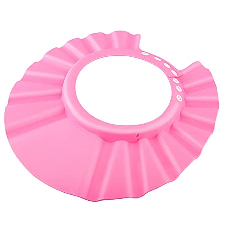 Zodaca Soft Safe Shampoo Shower Bathing Protect Cap Hat for Baby Kids Children Toddle, Pink