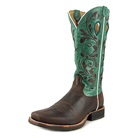 Twisted X Women's Ruff Stock Turquoise Embroidered Cowgirl Boot Square Toe - Wrs0021