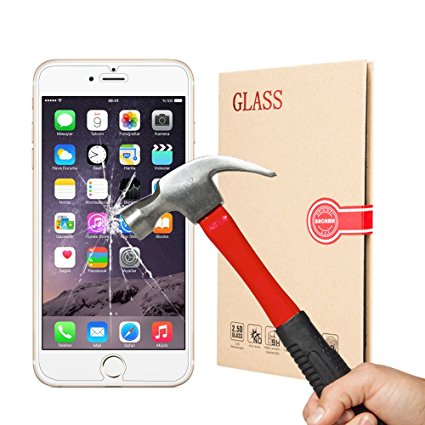 BACAMA® Premium Tempered Glass Screen Protector for Apple iPhone 6 and iPhone 6s with Clear View Phone Case Protect Your Screen from Scratches and Drops