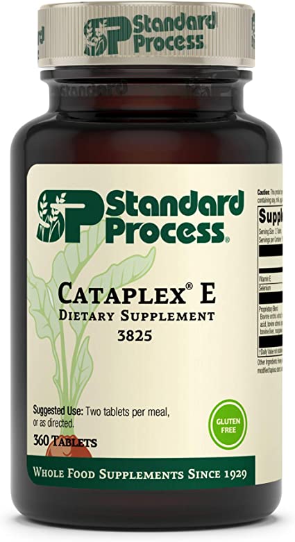 Standard Process Cataplex E - Whole Food RNA Supplement and Antioxidant with D-Alpha Tocopherol Vitamin E, Beet Root, Ascorbic Acid, Inositol, Selenium, and Honey - 360 Tablets