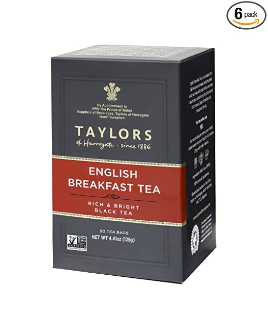 Taylors of Harrogate English Breakfast, 50 Teabags (Pack of 6)