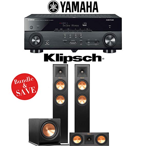 Yamaha AVENTAGE RX-A670BL 7.2-Ch 4K Network AV Receiver   Klipsch RP-250F   Klipsch RP-250C   Klipsch R-112SW - 3.1-Ch Home Theater Package