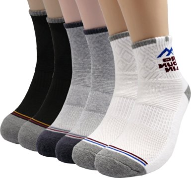 Pro Mountain Unisex Cotton Quarter Ankle Mid Cushion Athletic Sport Tennis Socks
