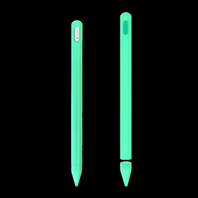ZALU Compatible with Apple Pencil (2nd Generation), Fully Protection Silicone Case Sleeve Holder Grip   Nib Cover (Night Glow)