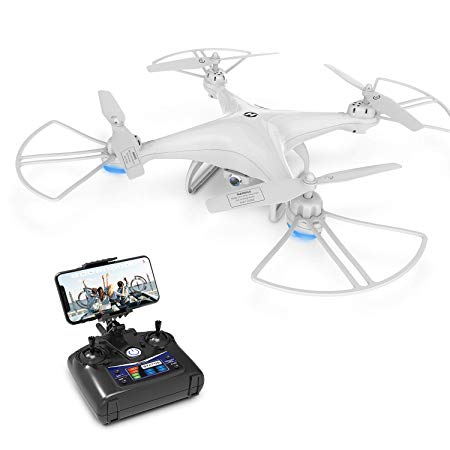 Drone with Camera, Holy Stone HS110D Drone for Beginners with 720P HD FPV Camera 120° FOV RC Quadcopter for Kids and Adults with Altitude Hold, Headless Mode, 3D Flips and Modular Battery