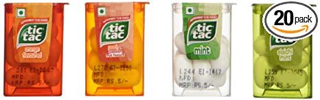 Tic Tac Mini Boxes 3.9 gram Mints [20 mini boxes]