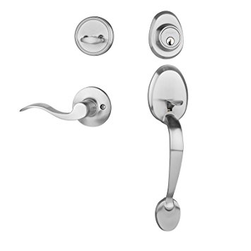 Dynasty Hardware COL-HER-100-15R Colorado Front Door Handleset, Satin Nickel, With Heritage Lever, Right Hand