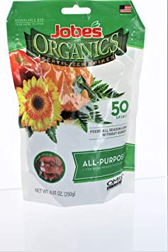 Jobes 06528 Organics All Purpose Fertilizer Spikes 4-4-4 50 Count