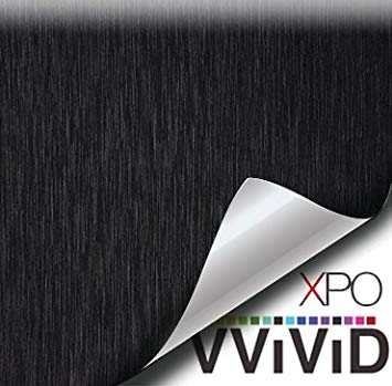 VViViD Black Brushed Steel 5ft x 1ft NEW Vinyl Wrap Roll with Air Release Technology