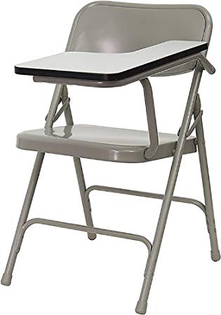 Flash Furniture Premium Steel Folding Chair with Left Handed Tablet Arm