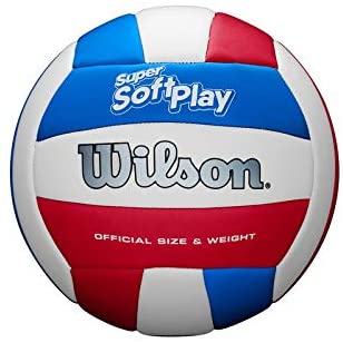 Wilson Super Soft Play Volleyball - White/Red/Blue