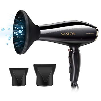 Vaslon Fast Hair Dryer with Diffuser for Curly Long Hair, 1875W professional Ionic Blow Dryer, 2 Speed 3 Heat Settings 1 Cool Button