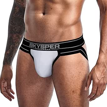 SKYSPER Mens Jockstrap Underwear Jock Straps Male Athletic Supporters for Men