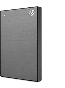 Seagate One Touch 1TB tragbare externe Festplatte, Hardwareverschlüsselung mit Kennwortzugriff, PC, Notebook & Mac, USB 3.0, Space Gray, inkl. 2 Jahre Rescue Service, Modellnr.: STKY1000404