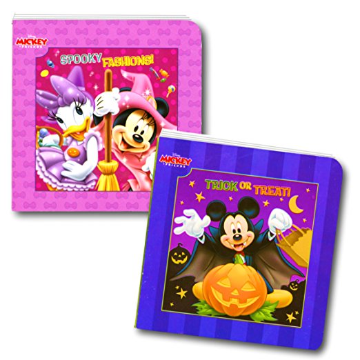 Disney Mickey Mouse and Minnie Mouse Halloween Board Book Set For Kids Toddlers (Set of 2 Small Board Books)