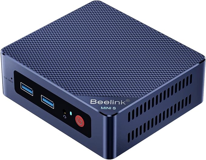 Beelink Mini PC, Mini S12 Pro 16GB DDR4 500GB SSD 12th Generation Processor N100 4C 4T Max 3.4GHz, LAN 2.5G /2* HDMI 4K@60Hz Output Gigabit Ethernet/WiFi 6 / BT-5.2