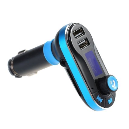 HccToo Bluetooth Car Receiver Wireless Hand-Free Car Kit In-Car FM Transmitter Dual Charger Support SD Card for MP3 MP4 iPhone 66 Plus 5S 5C 4SSamsung HTC and Other Audio Player Bluetooth FM Transmitter