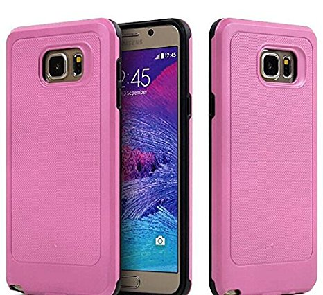 Galaxy S6 Case, Hybrid Rugged Dual Layer Armor Defender Case Shell for Samsung Galaxy S6 (Pink)