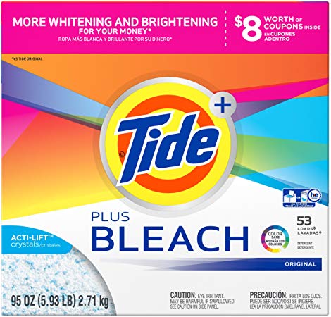 Tide Laundry Detergent with Bleach Powder, 95 Ounce