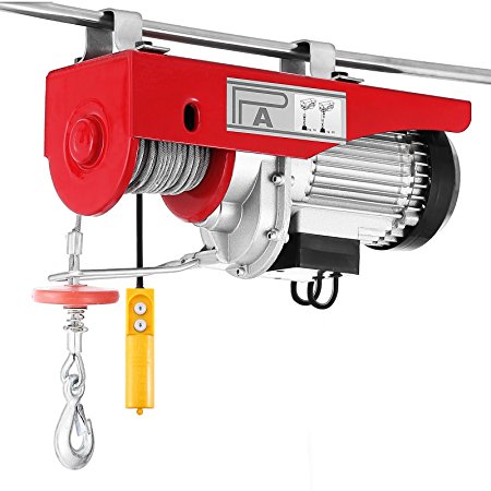 VEVOR Electric Hoist Lift 440LBS 200KG Overhead Electric Hoist 110V Electric Wire Hoist Remote Control Garage Auto Shop Overhead Lift (440LBS)