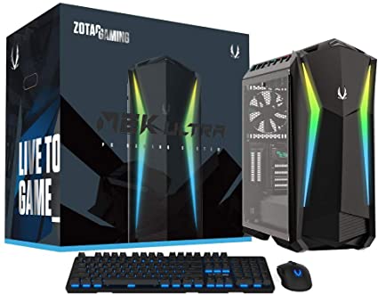 ZOTAC Gaming MEK Ultra Gaming PC, GeForce RTX 3080 10GB GDDR6X, 8-core Liquid-Cooled Intel Core i7-9700, 32GB DDR4/512GB NVMe SSD/4TB HDD/Windows 10 System, GU3080C7R0B-U-W2B