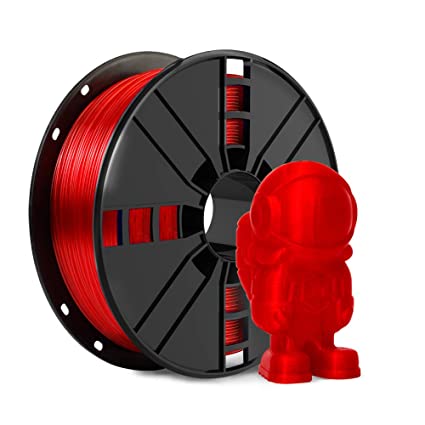 PETG Filament 1.75,Toughness Enhanced Red Petg Vacuum Sealed,Accuracy  /- 0.02 mm, 1 kg Spool 3D Filament Petg Red