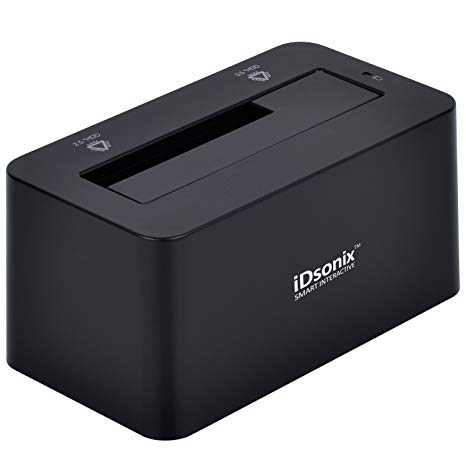 iDsonix SuperSpeed USB 3020 to SATA Hard Drive Docking Station For 25 or 35in HDDSSD Tool Free Design - Supports 4TB Hard Drives Premium 12V25A Power Adapteramp33 Ft USB30 Cable included