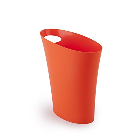 Umbra Skinny Polypropylene Waste Can, Orange