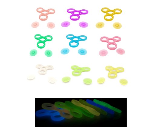 9 Colors of Fidget Spinner Frames Glow in The Dark for DIY Customize Fidget Spinners Fit 608 Bearings