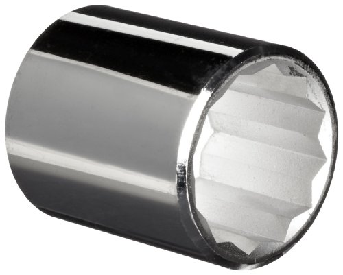 Martin STM1236 36mm Type III Opening 1/2" Square Drive Socket, 12 Points Standard, 2" Overall Length, Chrome Finish